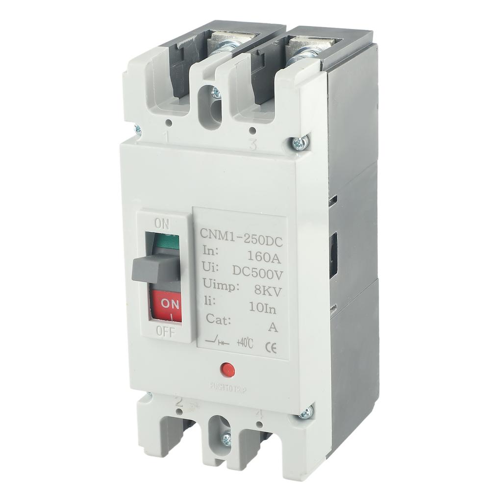 Solar Energy 2P DC Circuit Breaker MCCB Molded Case Rated Current 125A Rated Voltage 600V DC for Battery Systems