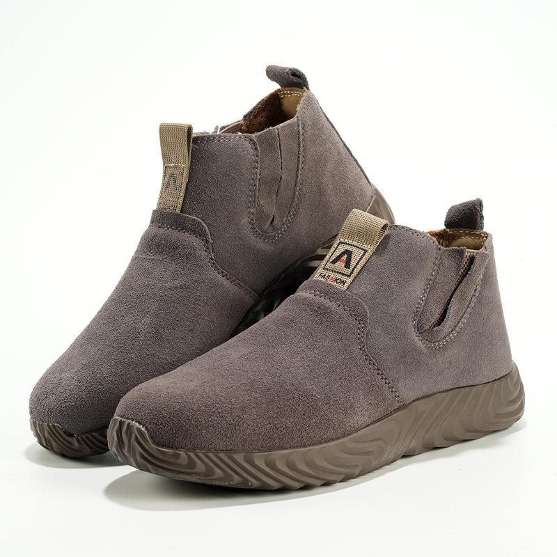 Мужские всесезонные легкие слипоны защитные ботинки - Защита от ударов, Защита от проколов, Идеальны для строительных и сварочных работ.