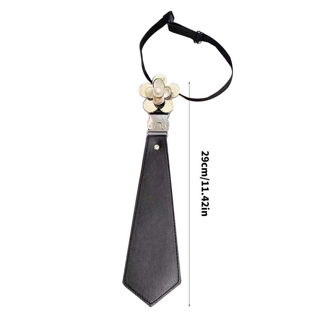 Uniform Black Ties For Janpanese JK Uniform Cosplay Accessory Neckwear Jk Seifuku Cute Anime Necktie with Pearls