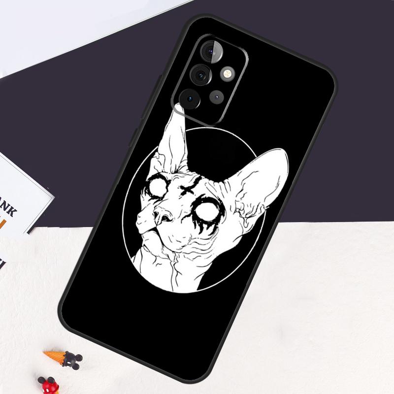 Чехол для кошки породы сфинкс для Samsung Galaxy A14 A55 A06 A05 A36 A26 A16 A54 A34 A22 A32 A52 A35 A15 A53 A13 A56