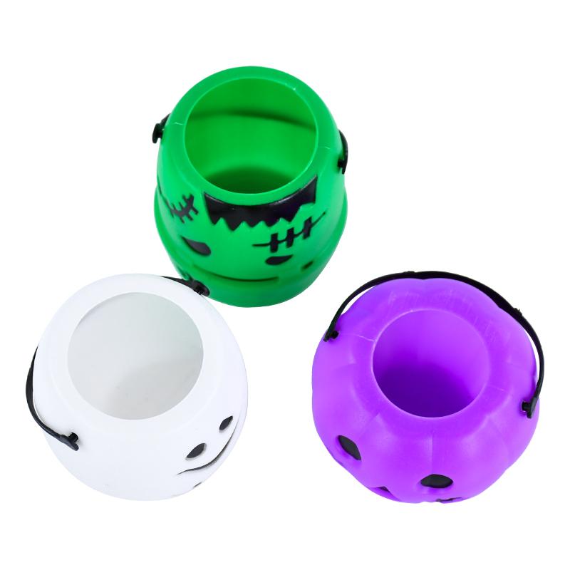 1/6Pcs Pumpkin Bucket Container Kids Trick or Treat Gift Favors Box Cookie Snack Holder Halloween Party Props Home Decoration