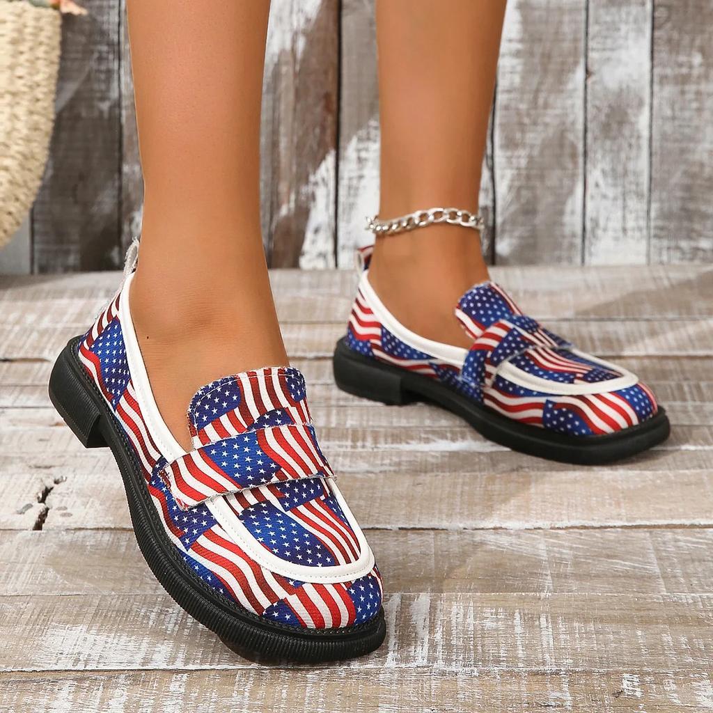 European and American Fashion Large Size Women Vulcanized Shoes  New Mixed Colors Casual Shoes for Women Flat Sole Loafers