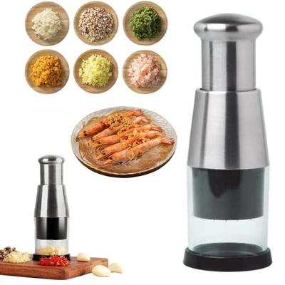 Ручной измельчитель продуктов Нержавеющая сталь Чеснокодавилка Многофункциональный Лук Картофель Перец