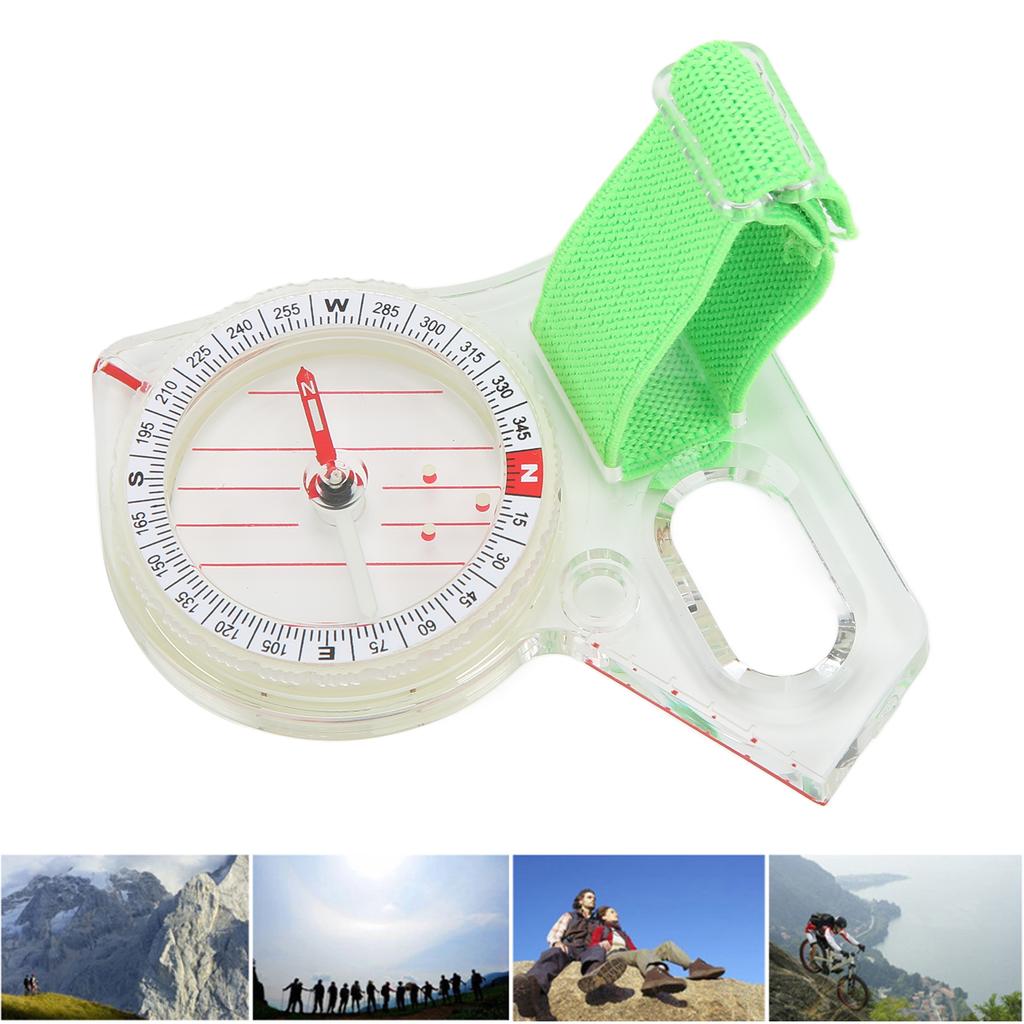Orienteering Compass Clear Scale ABS Multifunction Thumb Compass With Luminous Point for Adventure Camping