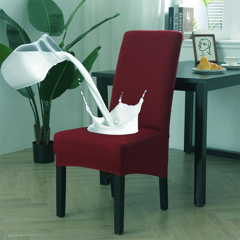 Очень большие водонепроницаемые однотонные эластичные чехлы на стулья XL