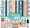 Handmade With Love, Sewing Craft Collection Double,Sided Scrapbook Paper Kit Cardstock 12"x12" -16 Pages