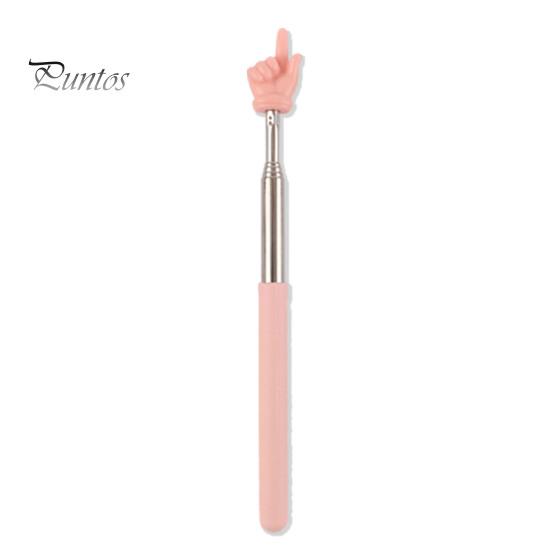 Указатель для учителя макаронного чтения с пальцами, выдвижной, регулируемой длины, указатель с матовой ручкой из нержавеющей стали