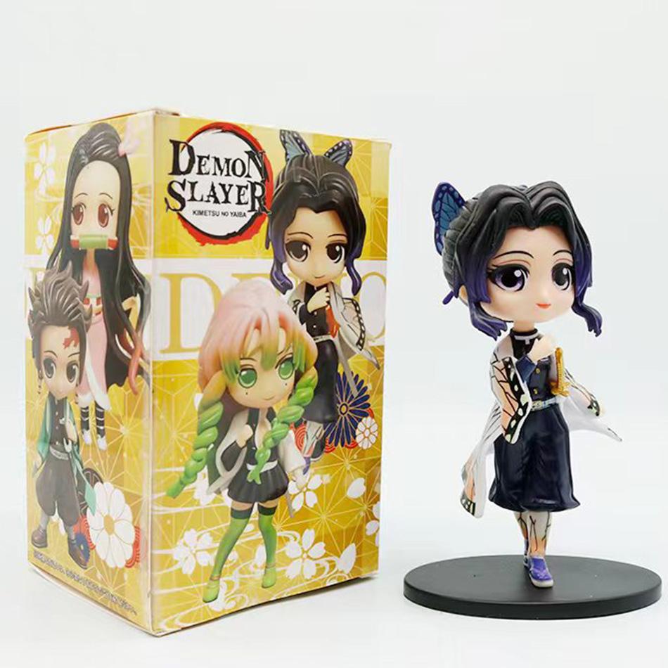 14Cm Anime Figure Nezuko Tanjirou Zenitsu Inosuke Kyoujurou Giyuu Kawaii Qposket Pvc Model Toys Children Gift