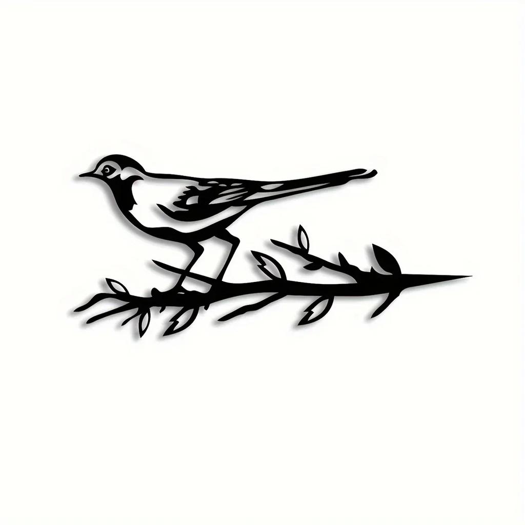 Стильная 1 шт. сорока металлическая птица садовое искусство на дереве дизайн наружного двора украшение для новоселья отличительный природный сад