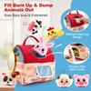 Mini Farm Animal House Bag Cartoon Animal Dolls Small House Cute Plush Toys Bedside Decoration Party Birthday Gifts For Children