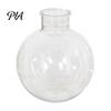 Floral Display Pot for Living Room Clear Round Resin Vase, Transparent Sphere Flower with Jute Desktop Arrangement Vase Bow, Modern Plastic