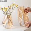 Modern Minimalism Special-shaped Stained Glass Vase Living Room Desktop Flower Arrangement Nordic Style Home Decor Vases