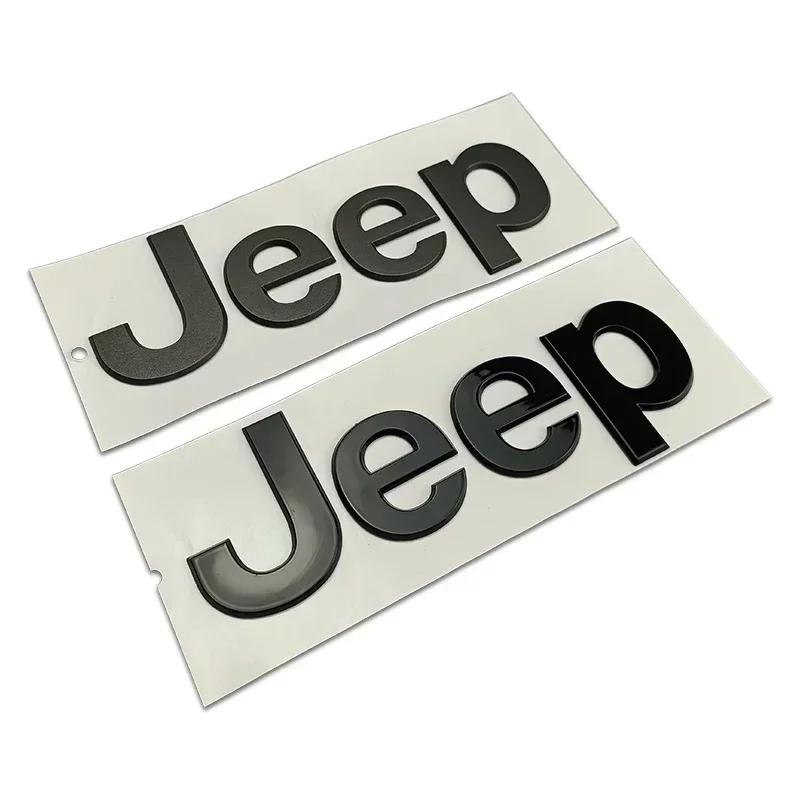 ABS Emblem Car Rear Trunk Badge Front Hood Sticker for JEEP Wrangler Compass Grand Cherokee Renegade JK JL Patriot Rubicon Decal