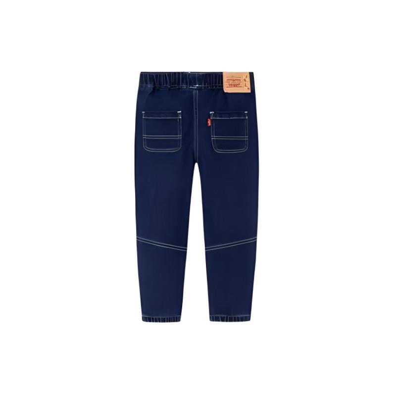 Джинсы прямого кроя Levis однотонные с принтом букв Детские джинсы Темно-озерно-синий LV2412067GS-001