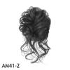 Hair Bun Hairpiece Dark Brown Messy Bun Hair Extension Women Wavy Curly Updo Scrunchie Elastic