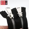 Нет. 8 Черный Металлический Двусторонний Открытый Хвост Длинная Молния Одежда Рюкзак Большая Головка Молнии Нет. 5 Полимерных Двусторонних Аксессуаров для Молнии