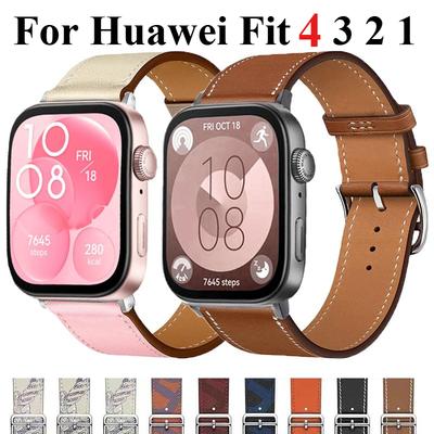 Кожаный ремешок для Huawei Watch Fit 4 Pro, ремешок для смарт-часов, сменный спортивный браслет в стиле ретро, correa Huawei Fit 4 3 2 1, аксессуары
