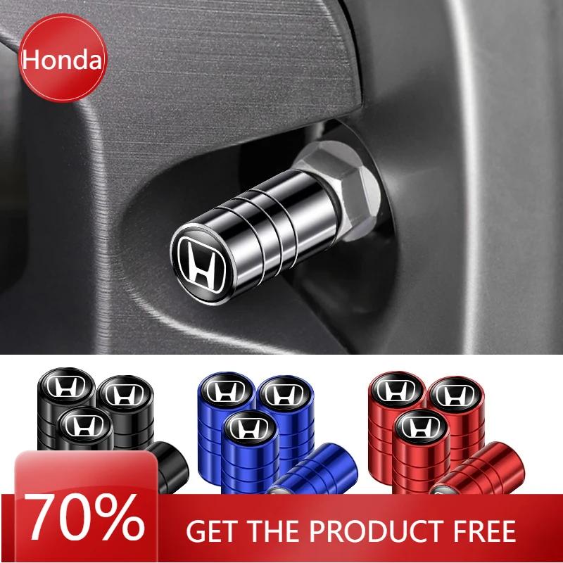 Для Honda 4 шт. Колпачки на ниппель автомобильных шин Металлический колпачок с эмблемой Чехол аксессуары Стайлинг автомобиля Для Honda Accord Odyssey Civic CRV Inspire Envi