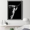 Черно-белая горная корова, крупный рогатый скот, холст, картина, скандинавские постеры, принты, настенная художественная картина для декора гостиной, Cuadros