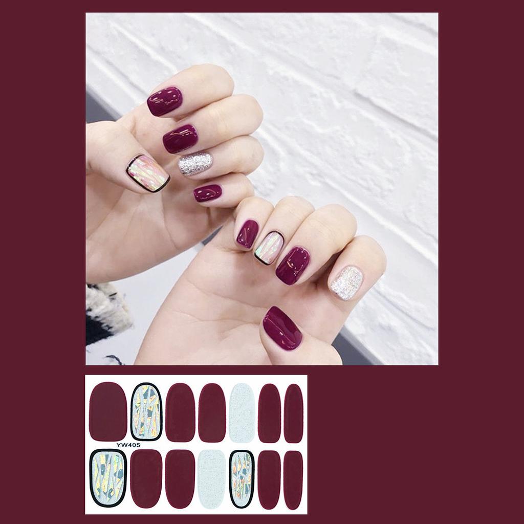 14 шт./лист, пресс для ногтей, зеркало Aurora, блестящая пудра, наклейки для ногтей, готовый маникюр, быстрый Nial