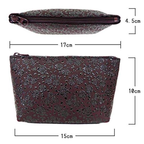 Inden 4 Pouch 4405 Фиолетовая оленья кожа x черный лак Rose petite 10 см x 17 см x 1 внутренний карман Косметичка [Indenya] Нет. 4.5cm