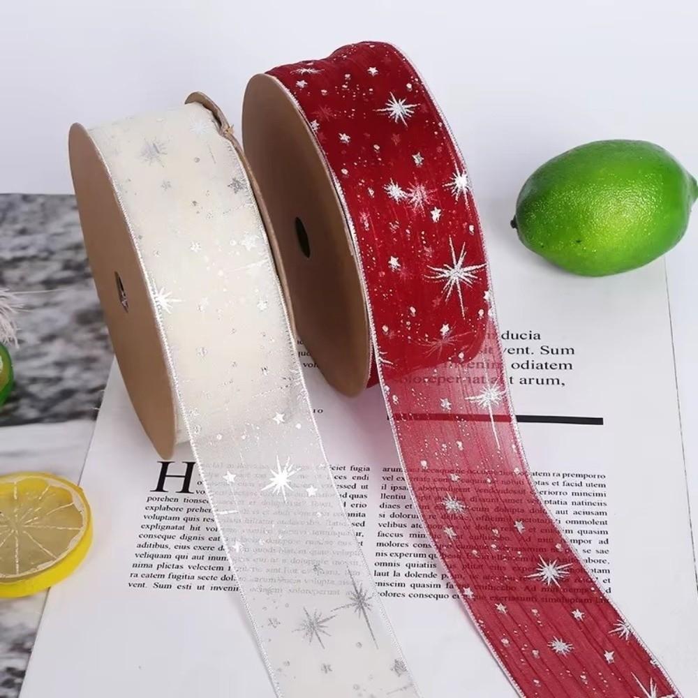 Новая лента с принтом звездного неба, ширина 25 мм, для DIY, упаковки подарочных букетов, органза, лента для праздничных мероприятий, украшение для торта