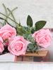 12 шт. Искусственные цветы Розы Массовый букет поддельных шелковых роз с длинным стеблем Искусственные розы Цветы для свадьбы Домашние вечерние украшения стола