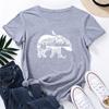 Summer Women's Printed Polar Bear Pure Cotton Loose Round Neck Short Sleeved T-Shirts Women’s