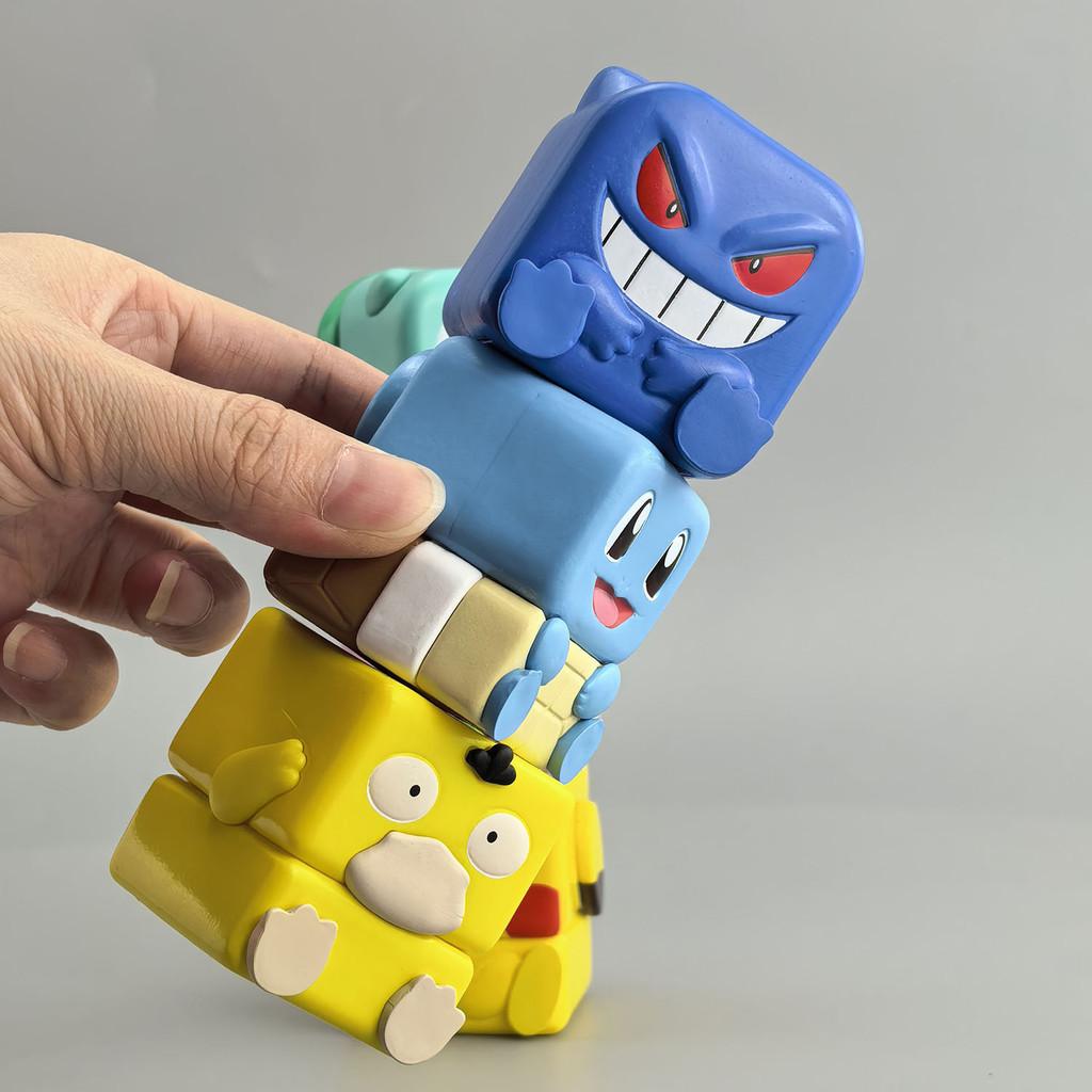 Магнитные фигурки Pokemon из ПВХ, которые можно ставить друг на друга, для снятия стресса, коллекционная игрушка для детей и взрослых