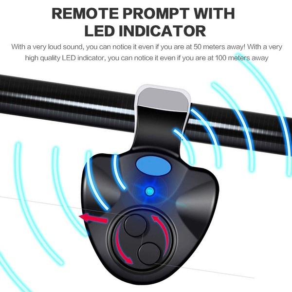 1 шт., чувствительный электронный индикатор поклевки, светодиодный звуковой сигнал на удочке с громкой сиреной, подходит