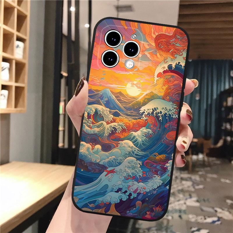 Great Wave Art Phone Case For Iphone 15 14 Pro Max 13 12 11 Pro Max XSMax XR 12 13 Mini 14 Plus