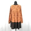 Made in Japan PESQUEIRA Long Sleeve Dress/Women's Size M/Orange×Brown/Allover Print/(USED)