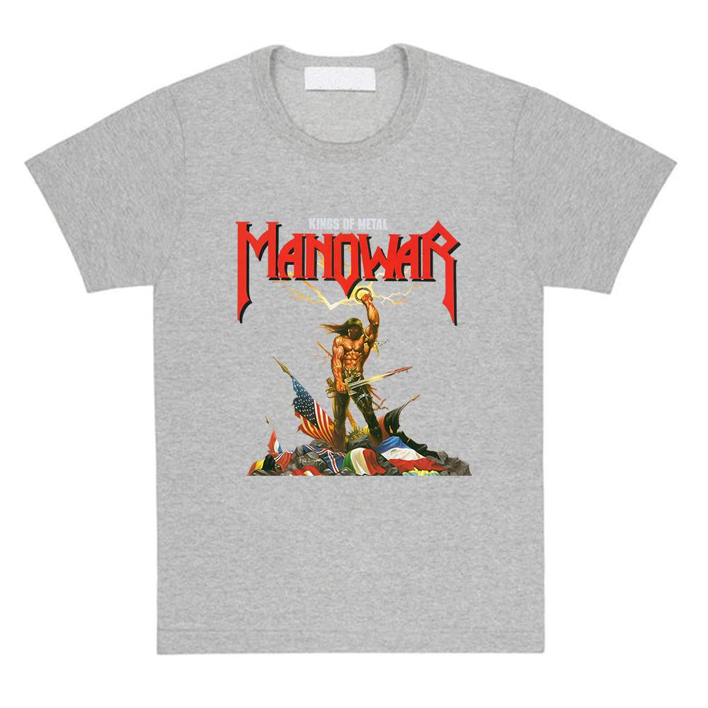 Manowar Hip Hop Band Print Tshirts The Blood Our Enemies Tour 2025 Tees Short Sleeve Cotton T-shirt Graphic Shirt