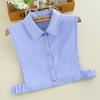 XXL Blue Shirt Removable Half Shirt Detachable Collar for Women and Mens Formal Suits Solid Color Sweater False Collars