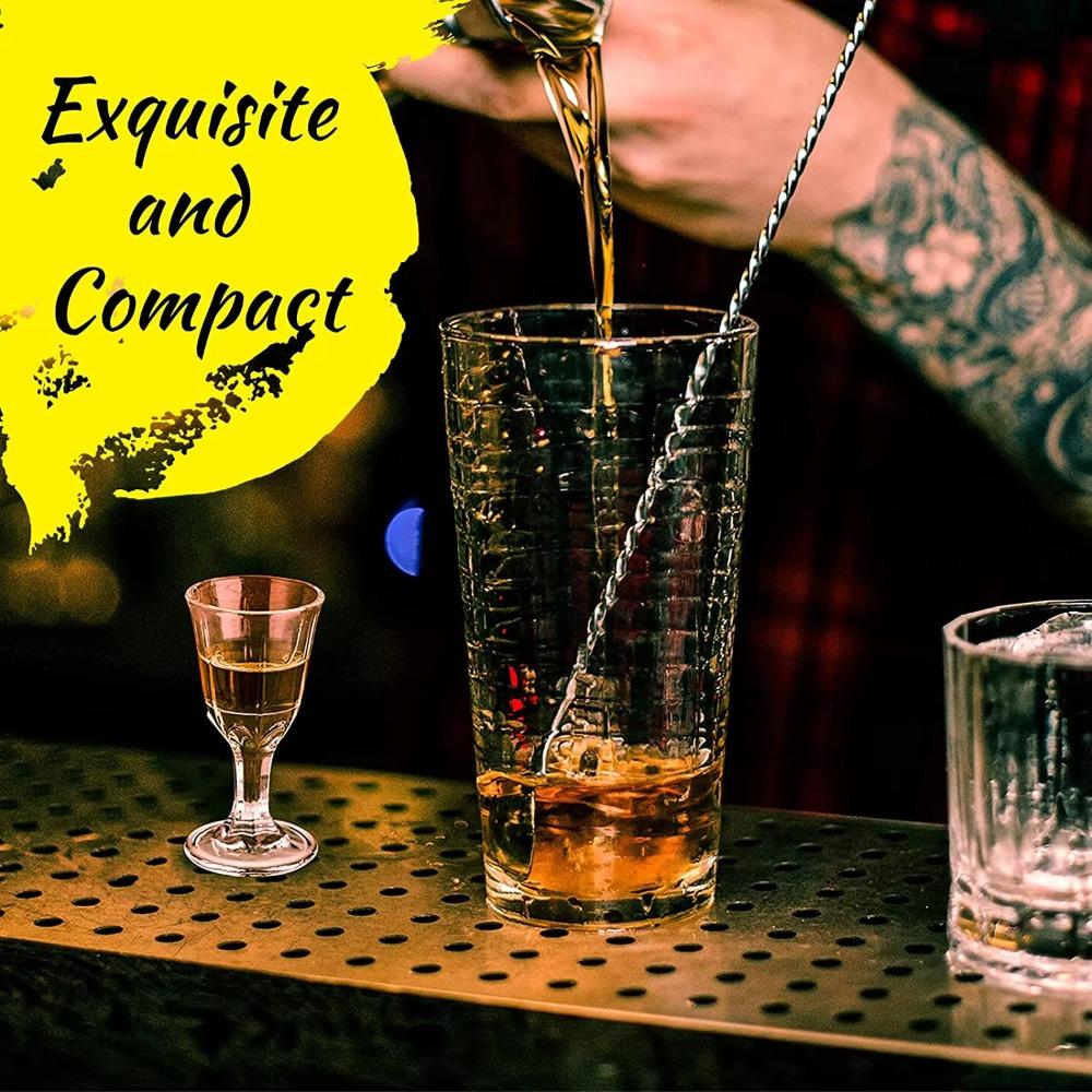 6pcs/set Whisky Glass Cup Liquor Wedding Party  Mini 0.4Oz 10 Ml Clear Tequila  Whiskey Cordial Wine Shot Glasses Wine Glass