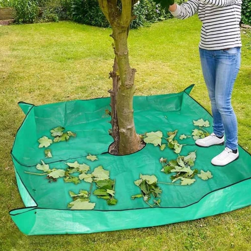 Corner Grommets Tree Trimming Drop Cloth Waterproof Yard Tree Work Mat Garden Yard Cleanup