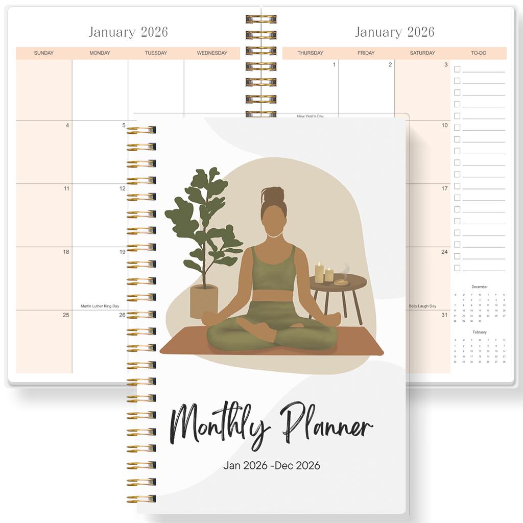 2026 A5 Monthly Planner,Modern Cover,Academic Agenda with Notes&To Do List,Perfect for Productivity,Time Managemen,Great Gift