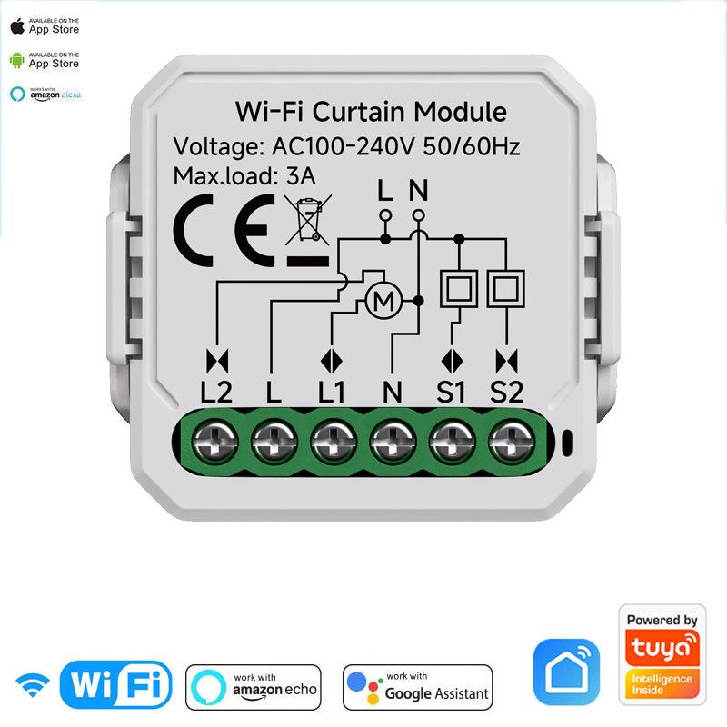 Tuya Умный WiFi Zigbee Модуль переключателя штор для подключенных рольставен и моторов жалюзи Приложение Smart Life Работает с Alexa Google Home