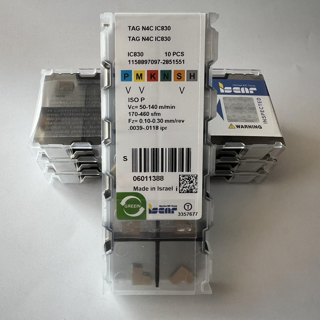 ISCAR / TAGN4C IC830 / Industrial indexable carbide inserts 10 Pcs