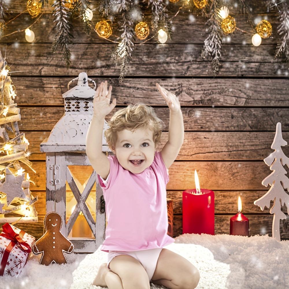 Рождественский фон Снежинка Золотой блеск Рождественский деревянный настенный фон для фотографии Рождественский деревенский сарай Винтажный деревянный пол фон