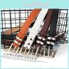 Womens Pu Fashion Leather Belt With Fine Alloy Buckle For Office And Outings