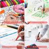 12-120 Colors Felt Tip Drawing Watercolor Art Markers Pen Dual Brush Fineliner Colouring Pen Set for Calligraphy Painting