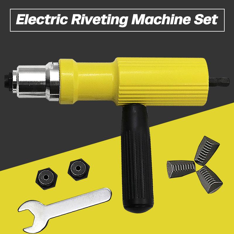 Набор электрических клепальных машин, адаптер для беспроводной клепальной дрели, аксессуары