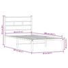 VidaXL Cadre de lit en métal sans matelas chêne fumé 80x200 cm 4017044