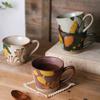 Retro Hand-painted Mug Rough Ceramic Rustic Style Floral Ceramic Personalized Instagram Underglaze Color Water Cup