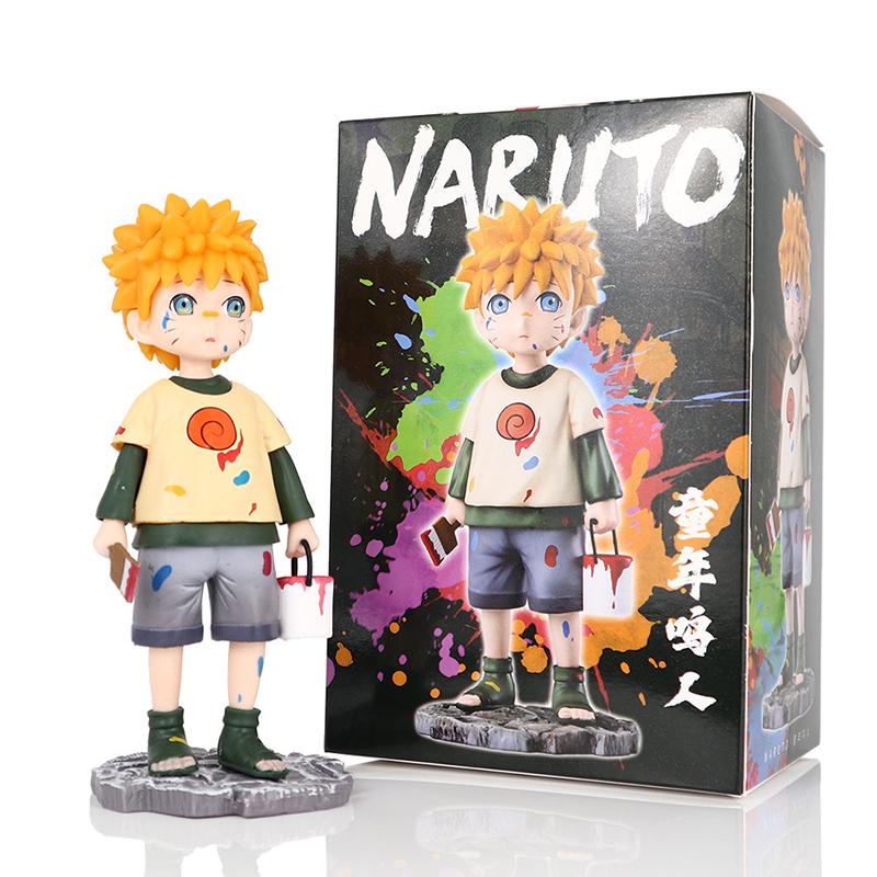 Naruto 15cm PVC Action Figure Childhood Painter Version Anime Character Collectible Model Decoration Toy