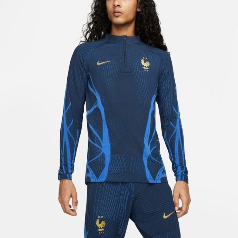 Nike 22-23 Франция Dri-Fit ADV Elite Strike Drill Top Jersey Синий Мужская уличная одежда DH6423-410
