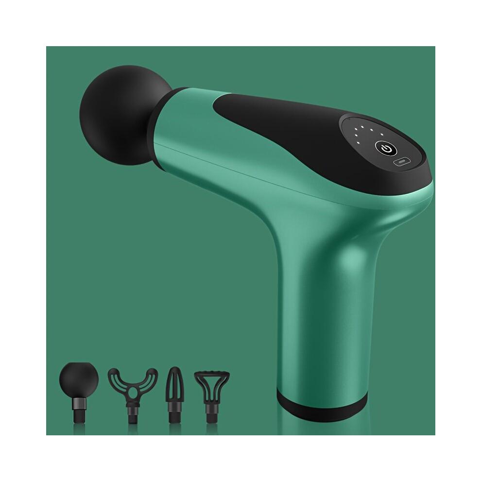 Mini Massage Gun With 4 Heads Handheld Deep Tissue Percussion Massage Gun Compact Personal Massager Portable Muscle Pain Relief In Back Leg Shoulder A