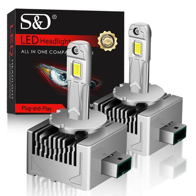 2 шт. 60000 лм D1S D3S светодиодные лампы для фар D2S D4S D8S D1R D2R D3R D4R D8R Turbo LED 30SMD CSP лампы для автомобильной фары Canbus 100 Вт 6500К фара