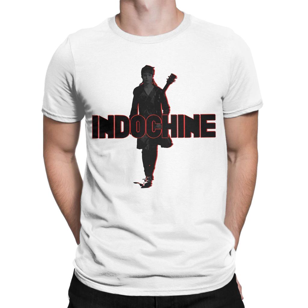 Indochine Minimalist Cross Design Classic Funny 100% Cotton T-Shirt Tees Tops For Men